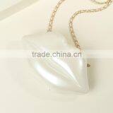 57 2016 New Arrival Big Lip Pu Leather Women's Clutch Chain Shouder Messenger Bags Evening Bag Red Lip Purse Women Handbags thumbnail-3