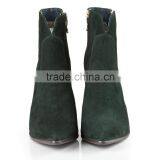 Fashionable American Women Wooden Heel Stiletto Boots Ladies thumbnail-2