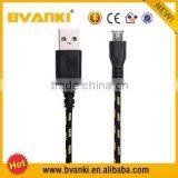 New Products Flat Noodle Fabric 5 PIN Charge Micro Cable Nylon Braided USB Cable for OPPO, Backgammon, Huawei, Cool, Lenovo,etc thumbnail-2