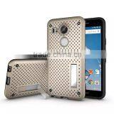 Shockproof Back Stand Case With Head Radiation Function For Nexus 5X Mesh Back Style TPU Rubber Cover Case MT-5296 thumbnail-5