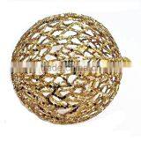 Artificial Christmas Wire Ball Golden Ball Decoration thumbnail-1