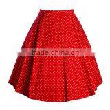 Women's Flower Print Flared Skater Retro Style Swing Pinup Rockabilly Vintage Skirt thumbnail-5