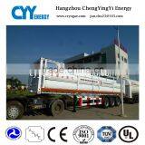 High Quality 2 axle 20ft cng trailer / skeleton chassis cng tube trailer CNG Tube Skid Container Trailer