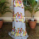 Culture Print Collection Fashion Satin Silk Fabric/100% Raw Silk Fabric for Maxi Dress thumbnail-2