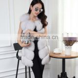 2016 Fahion Fur, Real Fox Fur Vest,Fur Gilet with Top Quality Finland Fox Fur
