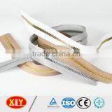 OEM Special Design Shiny Gold and Silver Plastic Zipper thumbnail-1