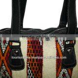Handmade Moroccan Kilim Bags Tote Leather and Kilim Handbag New Style Ref22 thumbnail-2