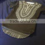 Wholesale Dashiki Supplier Mens Tall Tee Extra Long Side Zip t Shirt thumbnail-2
