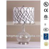Glass and Metal Base Living Room Table Lamp thumbnail-5