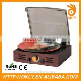 Portable Turntable Vintage vinyl record player wooden cabinet gramophone