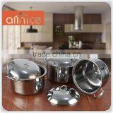 Hot Sale in Africe Free Combination Stainless Steel Soup Pot Set With Steel Lid and Handles