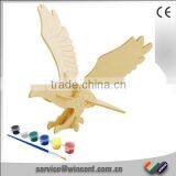 Kids Educational Toy Draw Your Own 3D Wood Eagle Puzzle thumbnail-1