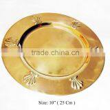 Gold Charger Plate, Charger Tray, Yellow Charger Plate thumbnail-1
