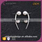 E77997K01 Pearl Stainless Steel Single Stone No Hole Earring Designs From Pearl Updated Collection thumbnail-4