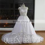 Ball Gown Spaghetti Strap Beaded Wedding Dress For Fat Woman thumbnail-2