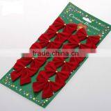 2.3" Christmas Wreath Decoration Red Bowknot 12pcs of Set