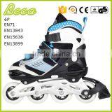 Wholesale Adjustable High Rebound pu Wheel Blue Kids Roller Skate thumbnail-2