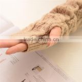 Wholesale fashion hand crochet knit long fingerless gloves