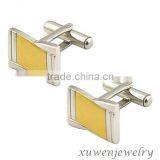 Two Tone IP Plated 316l Stainless Steel Mens Cufflink Dress Shirts