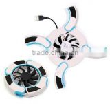 New arrvial Laptop Table Foldable USB 2 Fan Cooling Cooler Pad