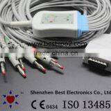 Burdick(Quinton) EKG Cable and Leadwires Compatible With Eclipse 4, Eclipse 400,IEC 4.0 Banana Connector