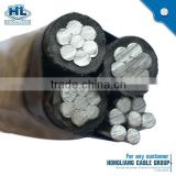 AAC AAAC conductor XLPE 16mm 50mm 54.6mm 100mm Overhead cable Aerial Bundle Cable for yemen market