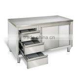 Icegreen Stainless Steel Work Prep Table/ Cabinet With 3 Left Drawers thumbnail-2