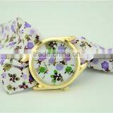 Geneva Korea Style Girls Watch Fabric Watch Strap Bracelet Watches for Women thumbnail-4