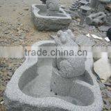 Irregular Shape Garden Basin With Frog Carving