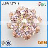 Unique Garment Jewelry Copper Silver Rhinestone Flower Rhinestones Metal Wedding thumbnail-4