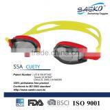 Cuety - Non-toxic Adjustable Silicone Strap Anti-Fog Children Junior Swimming Goggles