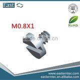 Stainless Steel Slotted Cheese Head Micro Fastener M8x1 Screw