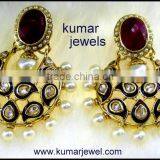 Polki Beaded Earrings thumbnail-1