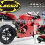 For DUCATI 1098 (S) 2007 Motorcycle Exhaust Pipe LASER Delta Slip-on Mufflerset