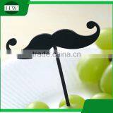 Eco Plastic Tableware Cartoon Mustache Beard Fruit Fork Set thumbnail-4