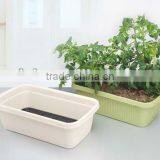 Long Square Rectangular Plastic Pot Planter thumbnail-1