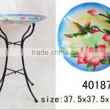 Dragonfly Bird Bath Bowl With Metal Stand for Bird Applicatigon thumbnail-1