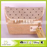 Stripe Purse Cosmetic Makeup Bag Storage Student Zipper Wallet! thumbnail-1