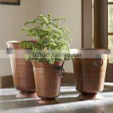 Copper Planters With Hammered Finish ,assorted Sizes and Shape Availabe Customised Feature thumbnail-5