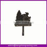 Cast Iron Pine Tree and Snowman Decorative Hook thumbnail-1
