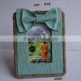 Jute Photo Frame in Blue Colour and With Knot Available in All Photo Sizes and Partterns thumbnail-1