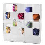 Hot Sale!wholesale Acrylic Lucite Tie Display Racks With Dividers, Acrylic Bow Tie Display Base With Compartments thumbnail-6