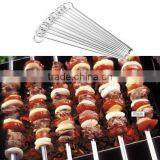 NBRSC 10pcs 13'' Stainless Steel BBQ Skewers Kabob Stick Grill Barbecue Needle thumbnail-2