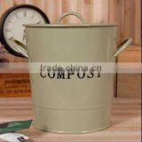Galvanized Compost Bucket With Lid thumbnail-1