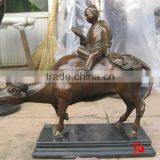 Garden Antique Cowboy Bronze Statue thumbnail-1