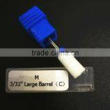 Medium Type Mshank Diameter 2.35mm Ceramic Burr For Nail 1 Piece Huaxing Large Barrel thumbnail-2