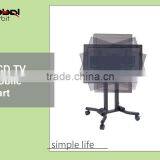 Metal TV Holder Adjustable LCD Monitor Display Mobile TV Cart With Wheel thumbnail-1