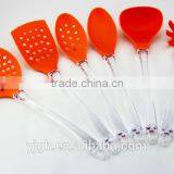 European Hot Nylon Kitchen Ware 6 pc 14 Inch Lucid Handle Nylon Cookware in Orange