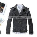 Man Slim Fit Long Style Wool Blend Jacket 2015 thumbnail-3