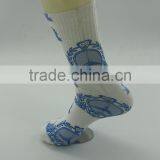 White Thick Polyester Sublimation Printed Men Socks With Free Samples thumbnail-2